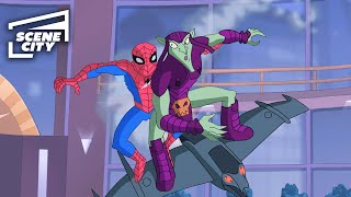 SpiderMan Defeats the Green Goblin  Spectacular Spider Man 2008 [upl. by Iznek]