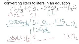 gas stoichiometry liters to liters [upl. by Enegue]