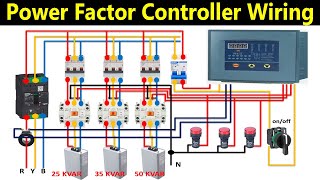 Power Factor Controller Wiring Diagram  Power Factor Panel Wiring  APFC Relay Connection [upl. by Enegue422]