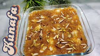 Kunafa recipe  kunafa arabic dessert  how to make kunafa [upl. by Marala912]