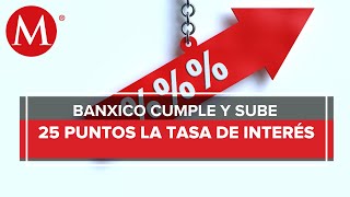 Gobierno del Banco de México incrementa 25 puntos base la tasa interbancaria queda en 1125 [upl. by Nilecoj191]