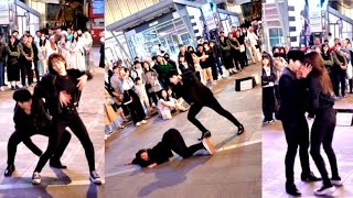 STREET ARTIST YU KAGAWA amp HYOJIN INTERACTIVE SINCHON BUSKING FEVER 230422 [upl. by Anerul354]