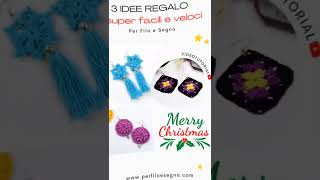 3 orecchini alluncinetto  idea regalo 🎁 [upl. by Nohsyt]