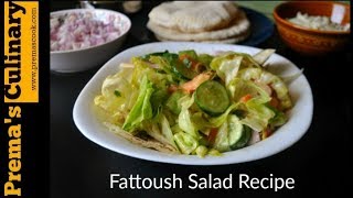 Fattoush Salad recipe with leftover pita bread ideally homemade [upl. by Dolora409]