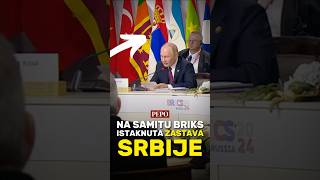 Zastava Srbije iza Putina na samitu BRIKS🇷🇸❤️ [upl. by Nwaf]