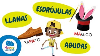 Las palabras Agudas Llanas y Esdrújulas para niños  Aprende Gramática  Happy Learning 📚 ✏️ 👩🏻‍🏫 [upl. by Aylatan]