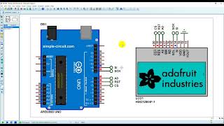 Interfacing Arduino with ST7565 LCD Proteus Simulation [upl. by Wadleigh]