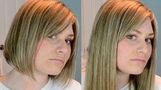 Clip Extensions In Short Blunt Hair [upl. by Henrieta]