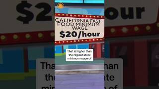 California has highest minimum wage for fast food workers in US shorts [upl. by Gunning]