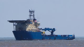 WIND OF PRIDE  Offshore cable laying ship arriving off Great Yarmouth 16721 [upl. by Ibur]