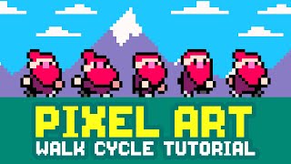 Easy Pixel Art Walk Cycle Tutorial [upl. by Akeirahs]