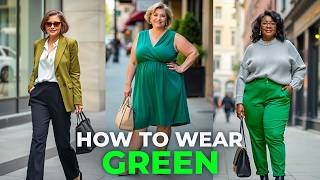 How to Wear GREEN Fashion Tips for Women Over 50 60 [upl. by Aranaj600]