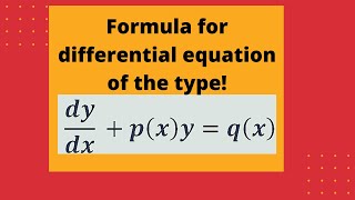 Session 10 Linear Differential equations of first order [upl. by Nerehs434]