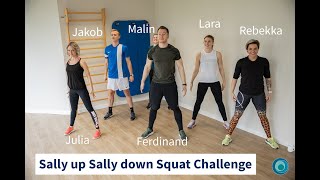 Sally up Sally down Squat Challenge  Gruppenchallenge  UNBEDINGT MITMACHEN [upl. by Avehsile]