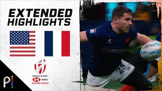 USA v France  2024 HSBC WORLD RUGBY SEVENS HIGHLIGHTS  22524  NBC Sports [upl. by Sauder]