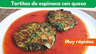 Tortitas de espinaca con queso Rápidas deliciosas y nutritivas [upl. by Chaddy]