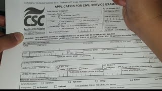 How to Fill Out Civil Service form No 100  CivilserviceExam2023 [upl. by Alolomo499]