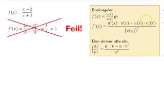 S2  31d  Derivasjon brøkregelen [upl. by Donaugh]