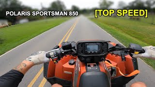 79MPH TOP SPEED  Polaris Sportsman 850 [upl. by Arlena]