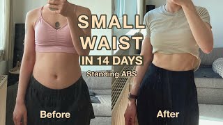 SMALL WAIST in 14 DAYS 🌟 15 Min Standing Abs Workout At Home easy but effective 💦 100Calorie [upl. by Nerak]