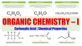 44 Carboxylic Acid Chemical Properties  Organic Chemistry 01  BPharm 2nd Sem  Carboxylic Acid [upl. by Aivat102]