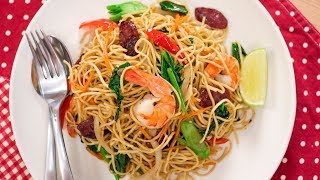 Pancit Canton Recipe  Filipino Egg Noodle StirFry  Pais Kitchen [upl. by Deevan643]