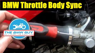 BMW R1100 R1150 R850 Throttle Body Sync DIY How to [upl. by Dopp]