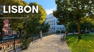 Relaxing Sunny Day Walk in Lisbon PORTUGAL  Lisbon Walking Tour 4K [upl. by Adnilem]