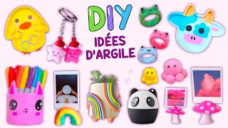 10 IDÉES DIY DARGILE MIGNONNES  PORTECLÉS FAIT MAIN  PORTESTYLO ET PLUS DE CHOSES MIGNONNES [upl. by Manda]