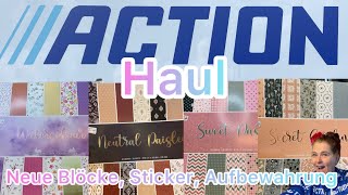 Action Haul ❤️Neue 30X30 Blöcke 🤩12 neue Stickerbögen 💕 neue Aufbewahrungskörbe🎄Gedönsrat🎄 [upl. by Domini581]