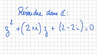 Post Bac  2 équations du 2nd degré à coefficients complexes [upl. by Magda]