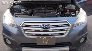 2015 Subaru Outback Headlight Bulb Replacement BEVINSEE LED Headlight Bulbs EASY [upl. by Nilhsa821]