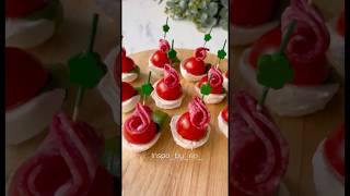 Easy amp beautiful antipasto skewers appetizer Inspo ✨snackidea foodinspiration partyfood [upl. by Bara126]