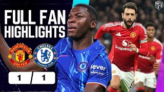 Caicedo SCREAMER stops United Manchester United 11 Chelsea Highlights [upl. by Eanehs]