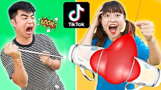 Hà Sam THỬ THÁCH LÀM THEO NHỮNG VIDEO TRIỆU VIEW TRÊN TIKTOK  Nhấc Cốc Nước Bằng Bóng Bay [upl. by Comptom]