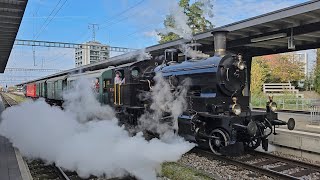 MThB Dampflok 3 mit einem Extrazug nach Romanshorn in Kreuzlingen TG [upl. by Florri]