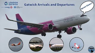 London Gatwick Airport Plane Spotting  Strong Winds  Apron Views [upl. by Fezoj736]