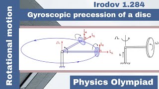 Gyroscopic precession of a disc  Rotational Motion  Physics Olympiad [upl. by Redneval]