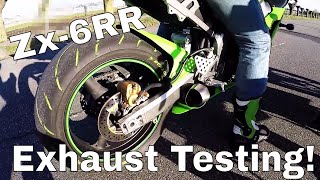 Kawasaki Zx6RR 2003 exhaust testing [upl. by Anwahsal]