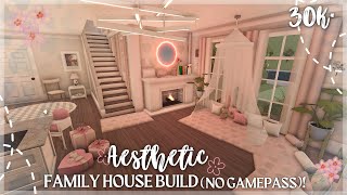 30K BLOXBURG AESTHETIC FAMILY HOUSE BUILD 2STORY NO ADVANCED PLACEMENT [upl. by Dolf]