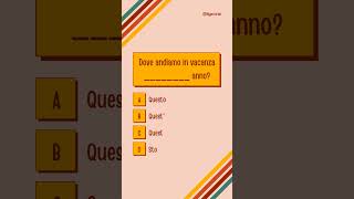 Quale pronome interrogativo  LearnItalian ItalianGrammar ItalianLanguage [upl. by Buonomo]