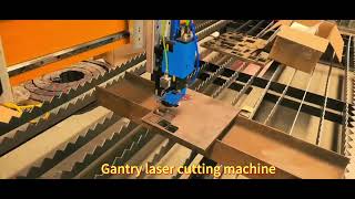 6000W gantry laser cutting machine 16mm metal cutting [upl. by Inoliel]