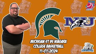 Michigan State vs Niagara 11724 Free College Basketball Picks and Predictions  NCAAB Pick [upl. by Darom]