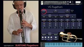 AKAI EWI4000s and VG Flugelhorn Kontakt library 3 types of Flugelhorn sounds Subtone Jazz Soul [upl. by Leone]