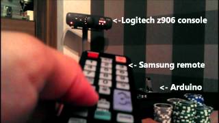 Samsung Smart TV  Logitech z906 with one remote controller Arduino [upl. by Reisfield]