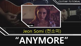 Anymore 전소미 Jeon Somi  Tutorial Strumming NO BARRE CHORDS guitar cover lyrics [upl. by Cissiee557]