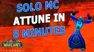 WoW Classic  SOLO MC Attunement in 8 Minutes Any class [upl. by Hsihsa490]