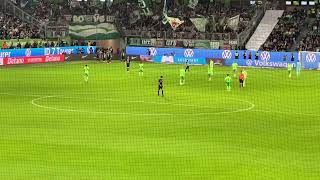 20241020 VfL Wolfsburg  SV Werder Bremen 24  Tor zum 11 Mitchell Weiser [upl. by Sashenka]