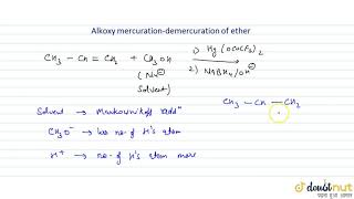 ALKOXYMERCURATION DEMERCURATION [upl. by Llerrit65]