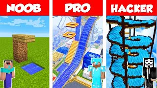 Minecraft NOOB vs PRO vs HACKER WATERPARK CHALLENGE in Minecraft  Animation [upl. by Noslien487]